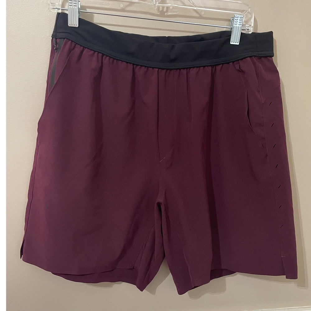 Ten Thousand The Interval 7" Shorts Mens Size L Burgundy Maroon Athletic Gym
